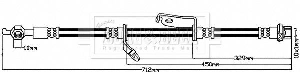 BORG & BECK stabdžių žarnelė BBH8316